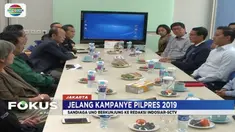 Sandiaga Uno lakukan safari media ke redaksi Indosiar dan SCTV di SCTV Tower -Senayan City, Jakarta.