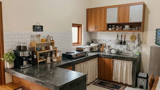 9 Desain Dapur Sederhana untuk yang Suka Ngopi di Rumah, Hangat dan Estetik