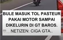 Viral Bule Asal Georgia Naik Motor Masuk ke Tol Pasteur