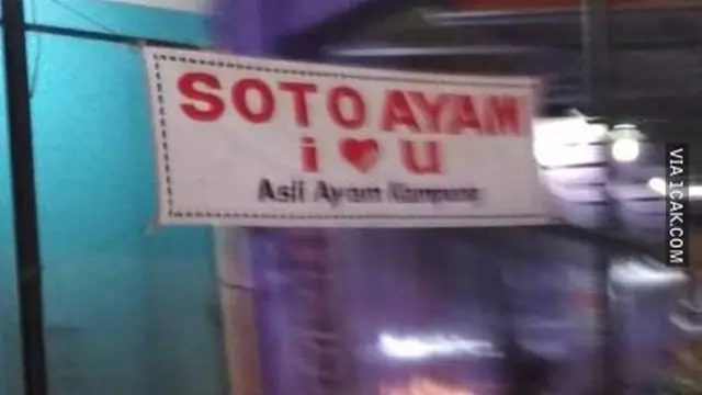 6 Spanduk Penjual Soto Ini Kreatif Sekaligus Kocak