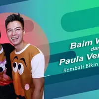 Baim Wong dan Paula Verhoeven kembali bikin publik riuh. (Foto: Deki Prayoga/Bintang.com Desain: Nurman Abdul Hakim/Bintang.com)