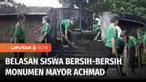 Sejumlah siswa di Solo, Jawa Tengah, memperingati Hari Pahlawan dengan bersih-bersih monumen bersejarah. Selain memperingati Hari Pahlawan, kegiatan bersih-bersih ini juga bertujuan untuk mengenalkan para pahlawan kemerdekaan dari Solo sejak usia din...