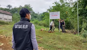 Satgas BLBI sita aset obligor Trijono Gondokusumo berupa sebidang tanah seluas 580.440 meter persegi di Desa Cibodas, Jonggol, Kabupaten Bogor. (Dok Satgas BLBI)