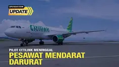 Pilot maskapai penerbangan Citilink Indonesia meninggal dunia saat bertugas. Kejadian ini terjadi pada penerbangan Citilink rute Surabaya-Ujung Pandang. Penerbangan pun harus dilakukan pendaratan darurat di Bandara Juanda Surabaya, Kamis (21/7/2022).