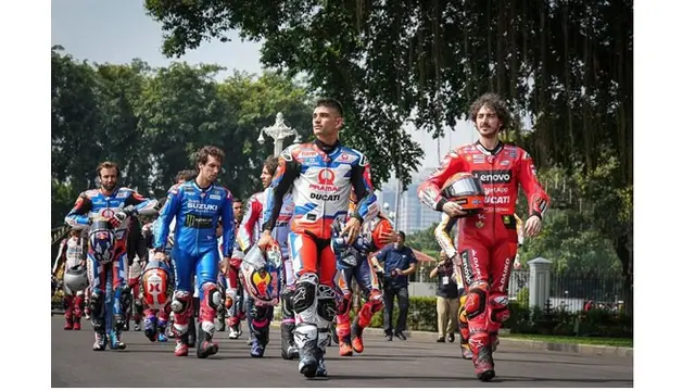 10 Potret Parade MotoGP 2022, Dilepas Langsung Jokowi di Istana Merdeka