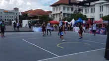 Pertandingan basket 3x3 menjadi satu di antara acara yang tersaji di Asian Games Sport Festival