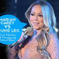 Pergantian tahun 2016 ke 2017, Mariah Carey dan Young Lex menjadi headline di berbagai media. (Desain: Nurman Abdul Hakim/Bintang.com)