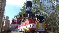Salah satu TPS yang ada di Kupang dibuat unik agar menarik perhatian masyarakat agar tidak golput dalam Pilkada 2019.