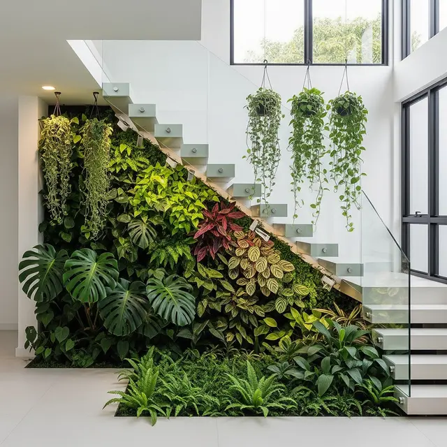 Rumah Kecil Modern dengan Taman Vertikal di Dalam Rumah (Image by Gemini AI)