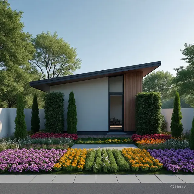 Rumah Sederhana yang Indah ada Taman Belakang
