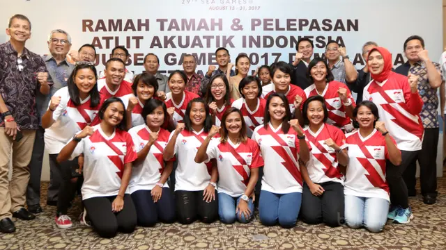 Tim Akuatik, Pelepasan Tim Akuatik, SEA Games 2017, Akuatik SEA Games 2017, Bola.com