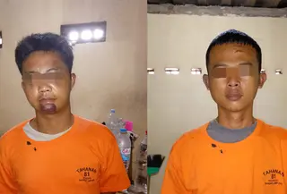Dua pelaku curanmor di Bandar Lampung diamankan polisi. Foto: (Liputan6.com/Dok. Istimewa).