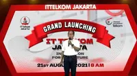 Rektor IT Telkom Jakarta, Dr. Ir Agus Achmad Suhendra, M.T saat memberikan sambutan pada acara Grand Launching ITTJ secara virtual. Dok: IT Telkom Jakarta