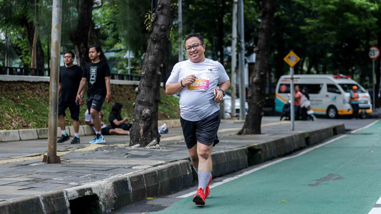 FOTO: Serunya Run for Good Journalism 2025 Bareng Menkeu Purbaya