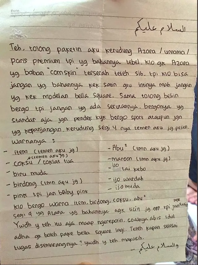 Bersikap Romantis Kepada Kakak, 6 Potret Isi Surat dari Adik Ini Bikin Tersentuh