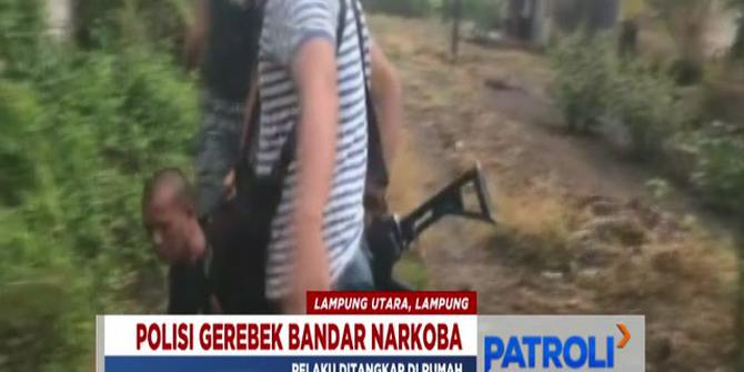 Bandar Narkoba di Lampung Utara Digerebek Polisi di Rumahnya