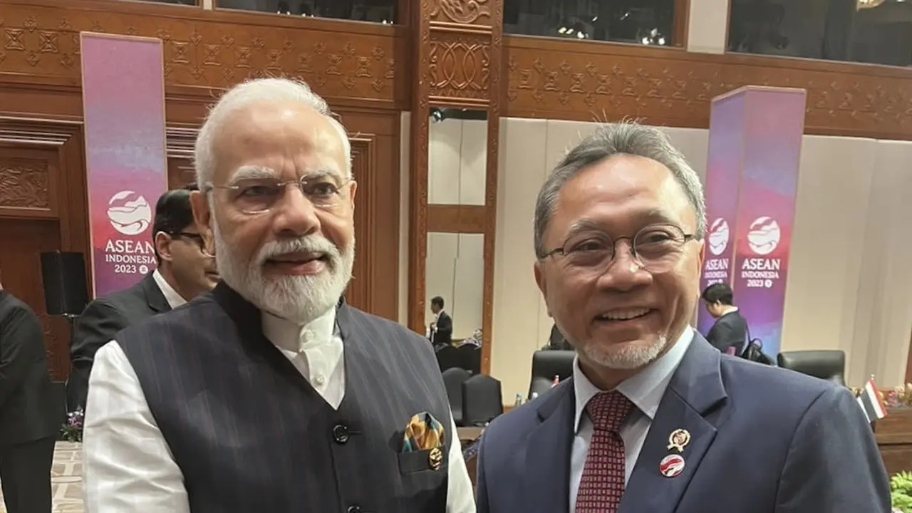 Menteri Perdagangan Zulkifli Hasan dalam Pertemuan ASEAN-India di rangkaian KTT ASEAN 2023. (Dok Kemendag)
