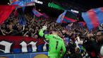 Sejarah tercipta di Selhurst Park saat Crystal Palace berhasil melaju ke babak final Conference League 2025/2026, Kamis (07/05/2026) waktu setempat. (AP Photo/Alastair Grant)