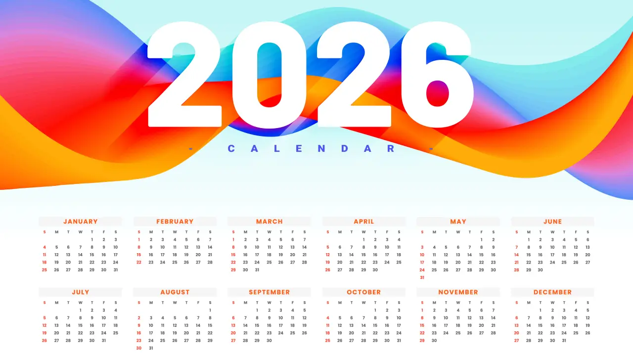 Ilustrasi kalender 2026