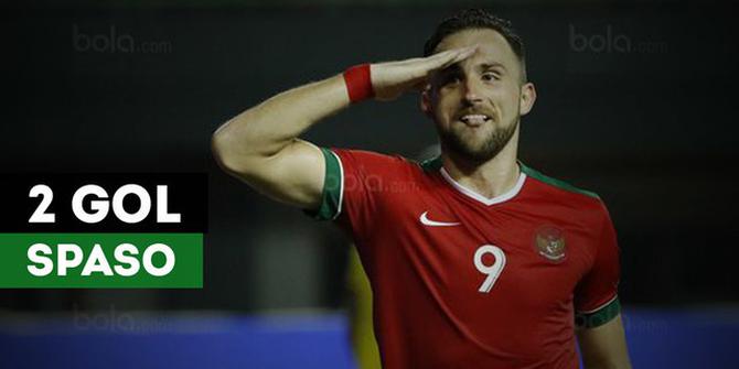 VIDEO: Dua Gol Spasojevic saat Timnas Indonesia Kalahkan Guyana 2-1