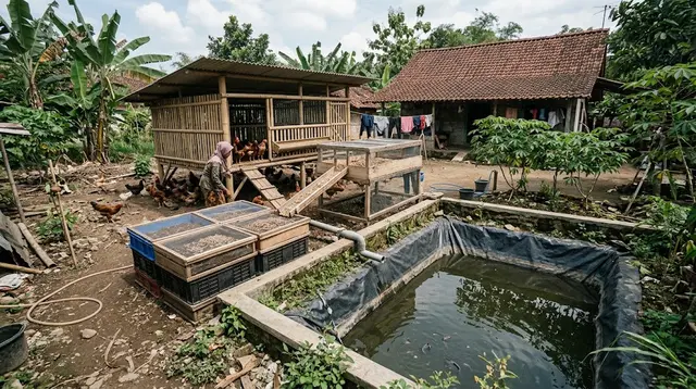 Sistem Peternakan Terpadu Lele, Maggot dan Ayam, Begini Cara Membuatnya