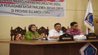 Ketua Badan Kerja Sama Antar-Parlemen (BKSAP) DPR RI Nurhayati Ali Assegaf saat memimpin tim kunjungan kerja BKSAP ke Manado, Sulut, Kamis (5/4/2018).