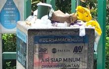 Miris, Fasilitas Keran Air Siap Minum di Stasiun MRT Jakarta jadi 'Keranjang' Sampah