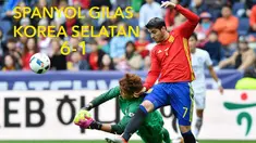 Spanyol mengalahkan Korea Selatan dengan skor 6-1 dalam laga persahabatan jelang Piala Eropa 2016 di Red Bull Arena, Wals-Siezenheim, Austria pada Rabu (1/6/2016). Nolito dan Alvaro Morata tampil gemilang dengan menyumbangkan masing-masing 2 gol.