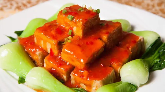 Tahu Goreng Saus Pedas Manis