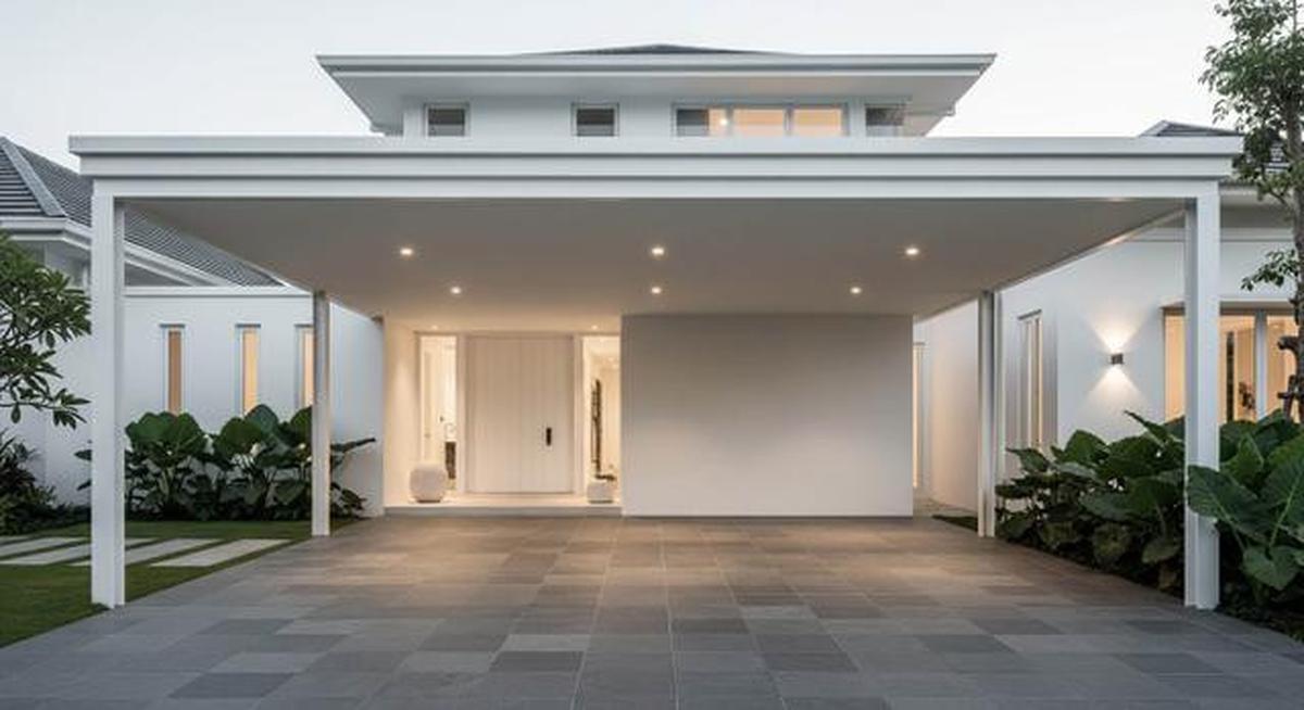 10 Inspirasi Desain Rumah Minimalis Carport 2 Mobil, Solusi Cerdas Lahan Terbatas
