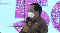 Presiden Direktur Smartfren Merza Fachys saat uji coba 5G Smartfren bersama Kemkominfo menggunakan frekuensi 26GHz (Liputan6.com/ Agustin Setyo W).