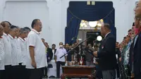 Ketua Umum KONI Marciano Norman melantik Ketua KONI Jawa Barat periode 2023-2026 Muhammad Budiana dan jajaran pengurusnya, Selasa (21/2/2023)./Ist