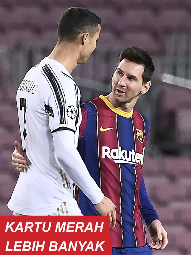 Siapa Lebih Banyak Dapat Kartu Merah, Lionel Messi atau Cristiano Ronaldo?