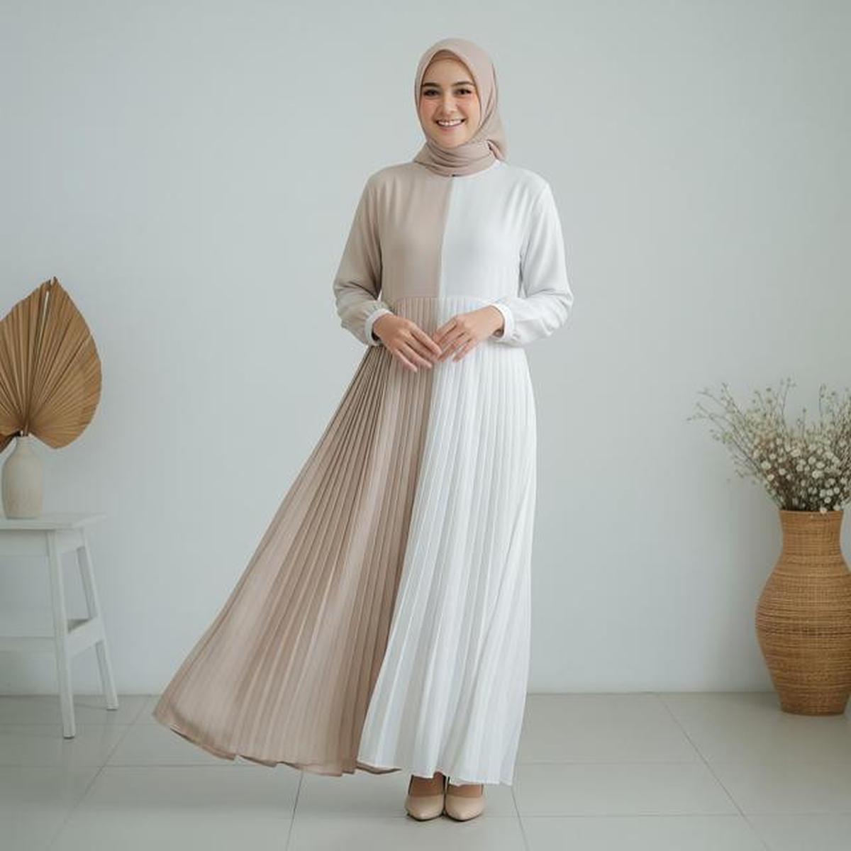 10 Model Gamis Beige &amp; Putih Minimalis untuk Ramadan 2026