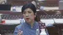Pejabat Gubernur BI Sementara Destry Damayanti saat mengikuti rapat kerja dengan Komisi XI DPR RI terkait asumsi dasar RAPBN 2027 di Kompleks Parlemen, Senayan, Jakarta, Rabu, 2 September 2026. (KLY/ Arie Basuki)