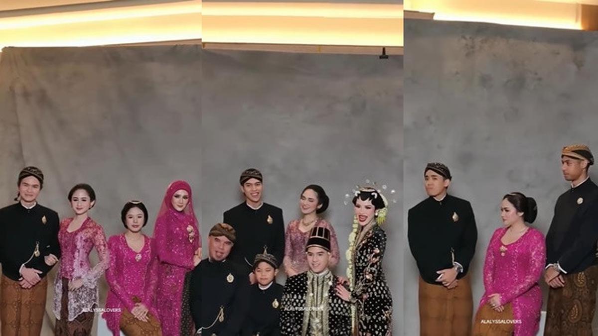 8 Potret Keluarga Al Ghazali-Alyssa Daguise di Ngunduh Mantu, Bergaya Adat Jawa