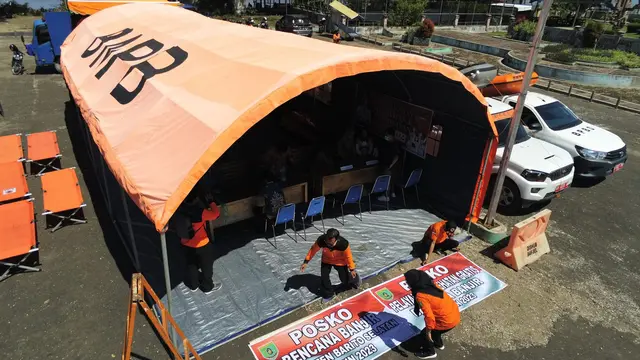 BPBD Barito Selatan menyiapkan posko untuk warga terdampak banjir. (BPBD Barito Selatan)