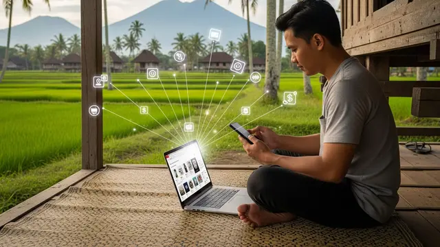 Usaha Unik di Desa Cuma Modal Internet