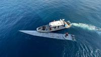 Kapal selam yang ditemukan di Samudera Pasifik di lepas pantai Kolombia. (Sumber: Angkatan Laut Kolombia)