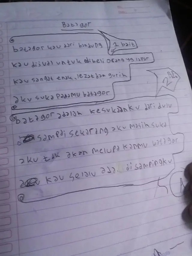 Puisi kocak buatan anak SD bikin kalian ngakak (foto: Twitter/@askmenfess)