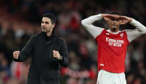 Kemenangan 2-0 skuad asuhan Mikel Arteta membuat mereka melaju ke perempat final Liga Champions. Arsenal nantinya akan bertemu dengan Sporting CP di babak delapan besar. (AP Photo/Ian Walton)