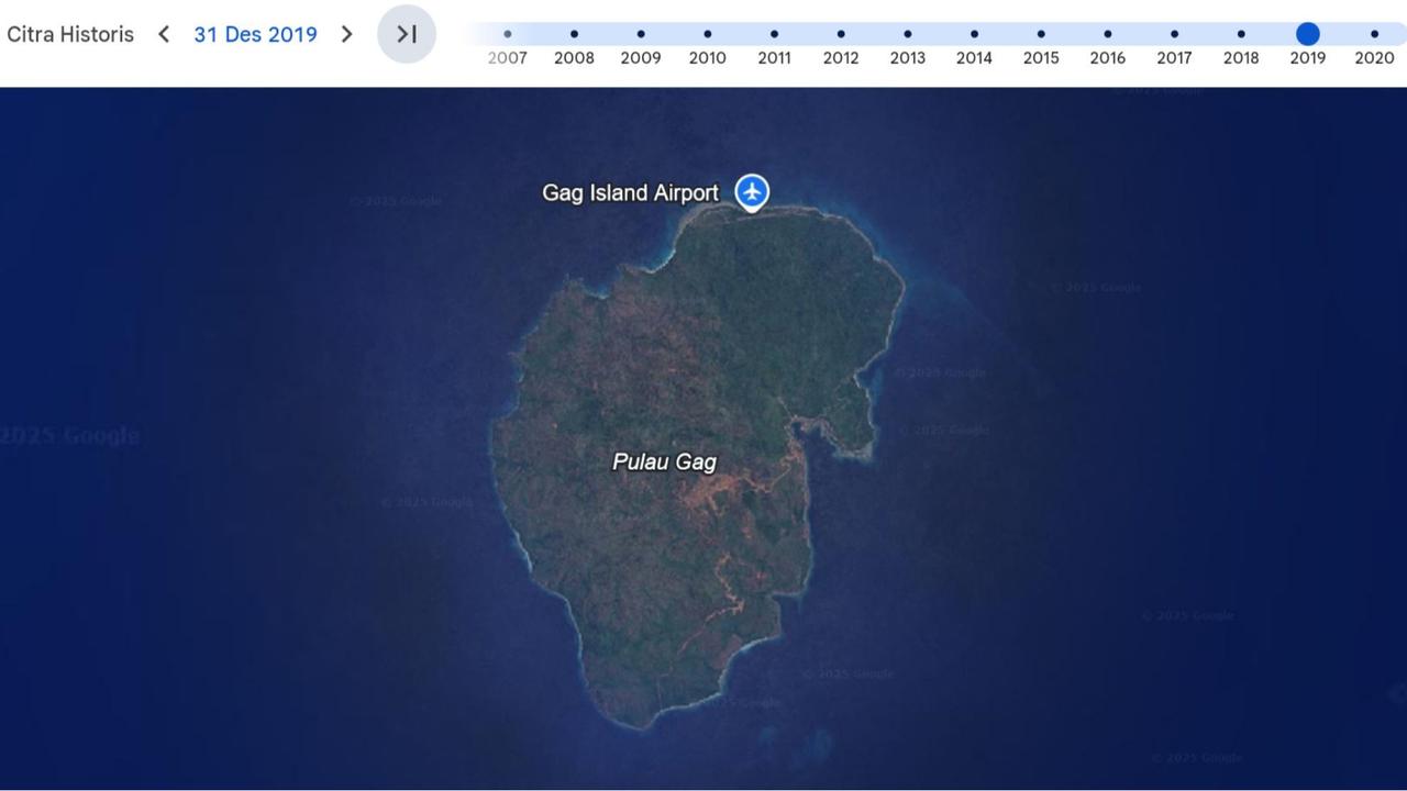 Penampakan transformasi Pulau Gag Raja Ampat yang jadi lokasi tambang nikel