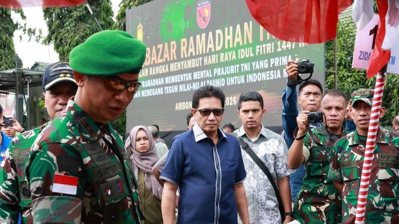 Kodam Pattimura Perkuat Kepedulian Sosial Lewat Bazar Ramadhan 2026, Sediakan Kebutuhan Pokok Terjangkau