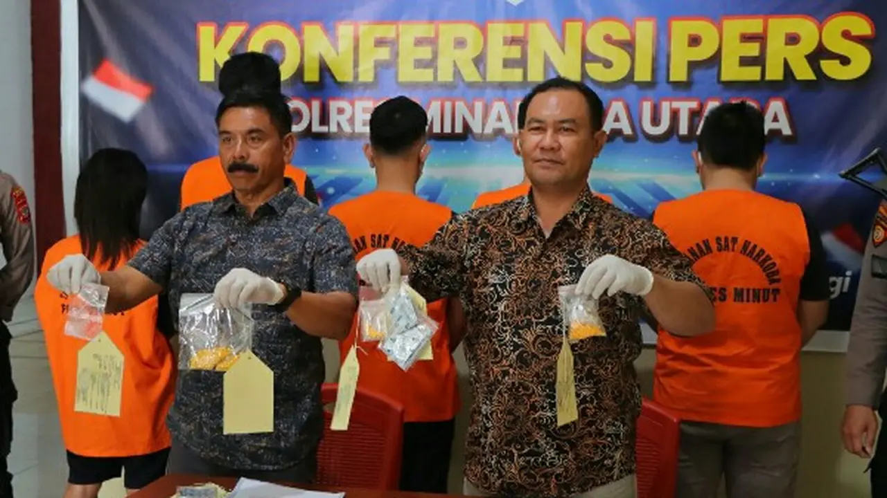 4 warga Minahasa Utara tersangkut kasus narkoba.