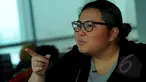 Penyanyi asal Makasar Yuka Tamada saat mengunjungi markas Liputan6.com, Jakarta, Kamis (12/2/2015). (Liputan6.com/Faisal R Syam)