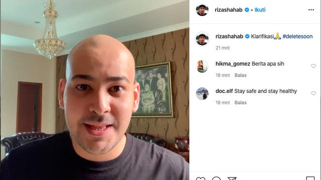 Klarifikasi Riza Shahab.