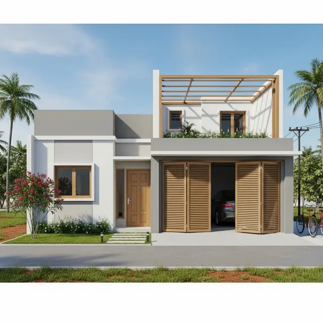 Rumah Sederhana 5x12 Meter 2 Kamar dengan Garasi