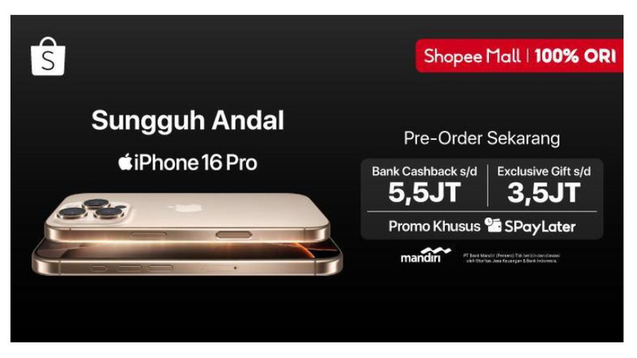 iPhone 16 Resmi Hadir di Indonesia! Kini Bisa Kamu Dapatkan Melalui Official Store di Shopee Mall
