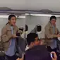Lagi tidur, Selvi Ananda dapat kejutan ulang tahun dari tim sukses Prabowo-Gibran saat di pesawat. (Dok: TikTok Isyana Bagoes Oka)