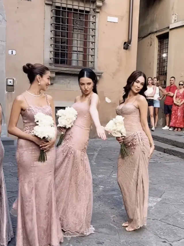 Pesona Luna Maya dan Raline Shah Jadi Bridesmaid Millane Fernandez. [@lunamaya]
